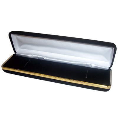 Garfield Black Velveteen Bracelet Box w/Gold Trim