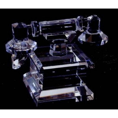 Optic Crystal Telephone Figurine