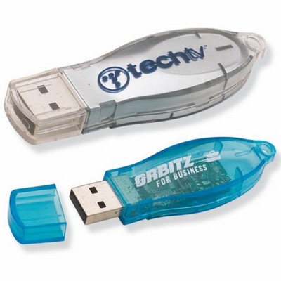 Handy Oval USB Flash Drive w/Key Chain (64 MB)