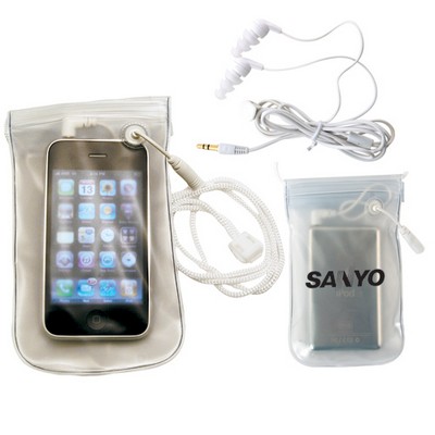 Smartphone Waterproof Case w/ Water Resistant Earbuds