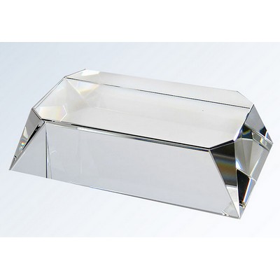 Clear Beveled Four Sided Slant Base, 1-9/16" x 6" x 3-1/2"H, Top 5" x 3"