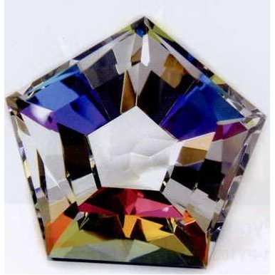 Crystal Rainbow Faceted Star (1 3/4"x2")