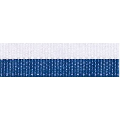 Snap Clip "v" Neck Ribbon 7/8"x32" - Blue / White