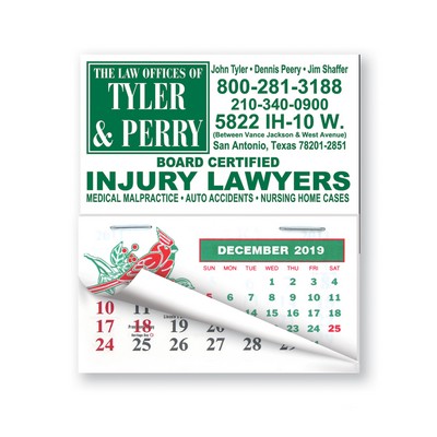 3 1/2" x 4" Business Card Calendar Pad Magnets w/Tear Away Calendar