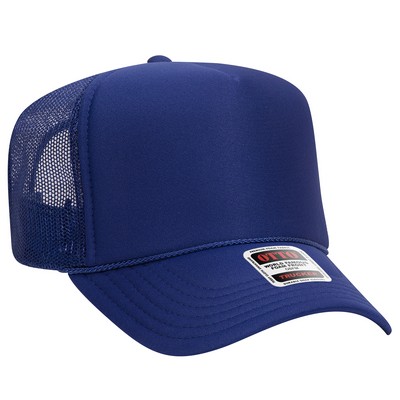 OTTO Polyester Foam Front 5 Panel High Crown Mesh Back Trucker Hat