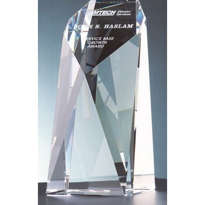 7" Crystal Faceted Octagon Award