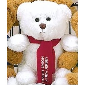 Jasmine Series White Bear Stuffed Animal w/Shirt (6")