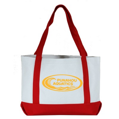 12 oz. Cotton Canvas Reusable Tote Bag w/ Handles for Grocery