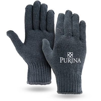 Gray Knit Gloves