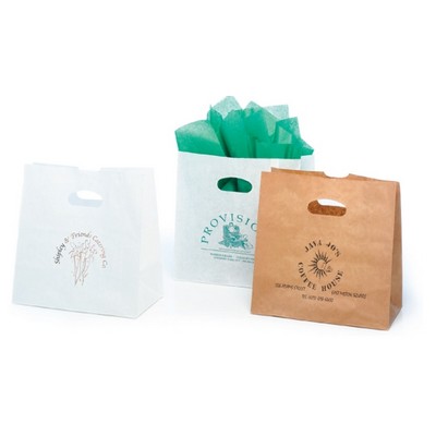 White Die Cut Paper Bag (11"x6"x11")