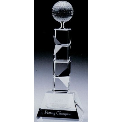 Large V Tower Golf Trophy