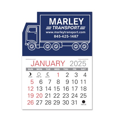 Truck Shape Value Stick Adhesive Calendar