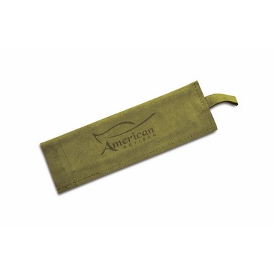 Suede Skillet/BBQ Sleeve, Laser Engraved, Washable (Olive)