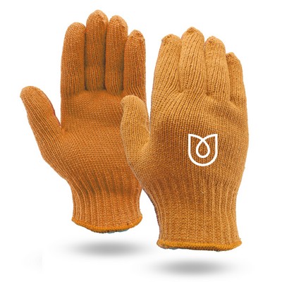 Orange Knit Gloves