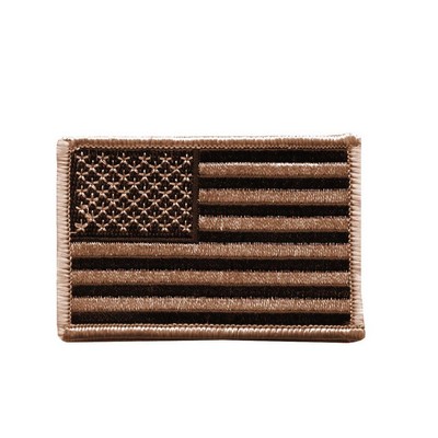 Desert Tan US Flag Embroidered Military Patch