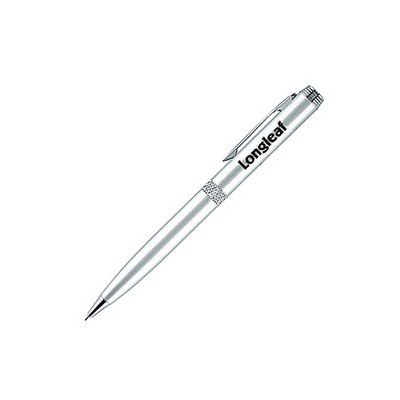 Orion Aluminum Ballpoint Pen w/Diamond Cut Middle Ring (Engraving)