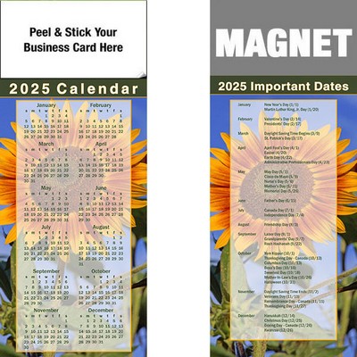 Peel & Stick Full Color Calendar Magnet (3 1/2"x8 1/2")