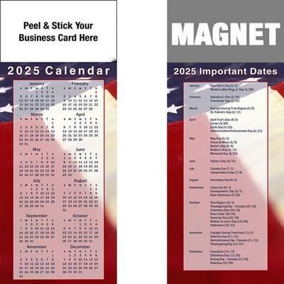 Peel & Stick Full Color Calendar Magnet (3 1/2"x8 1/2")