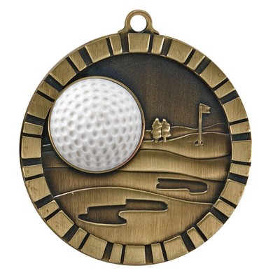 3-D Medal, "Golf" - 2"