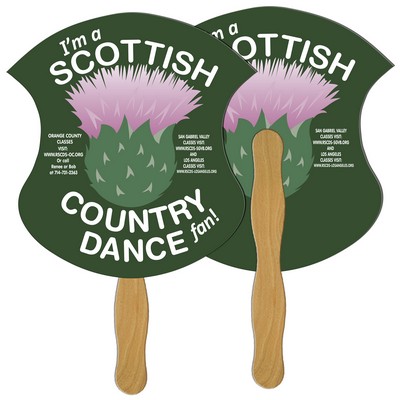 Badge Hand Fan Full Color (2 Sides)