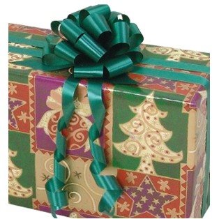 Emerald 4" Diameter Flora-Satin® Perfect Bow® (3/4" Ribbon)