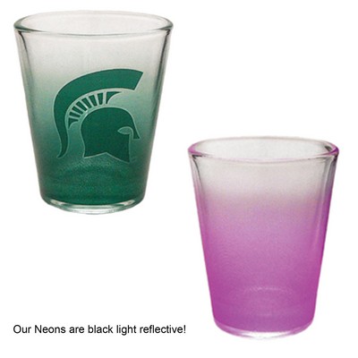 1.5 Oz. Neon Purple/Clear Shot Glass - Dishwasher Resistant - Precision Spot Color