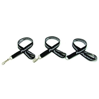 Classic Coarse Weave 3/4" Lanyard w/Key Ring