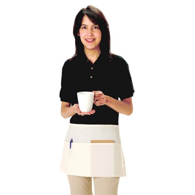 Natural 100% Cotton 2 Pocket Waist Apron - Blank (24"x12")