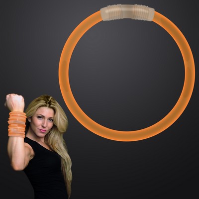 8 inch Orange Glow Bracelet - BLANK