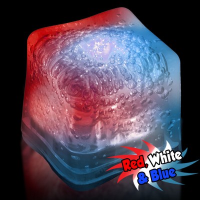 Blank Red/White/Blue Lited Ice Cube