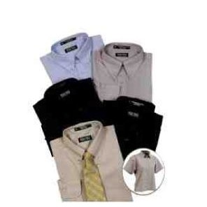 Ladles' Cotton Poplin Dress Shirt w/ Short Sleeve