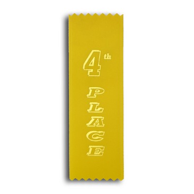 4th Place Standard Stock Ribbon w/ Pinked Ends (2"x6")