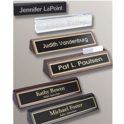 Black Acrylic Name Plate (2" x 10" x1")