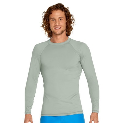 Adult Long Sleeve Rash Guard - Silver