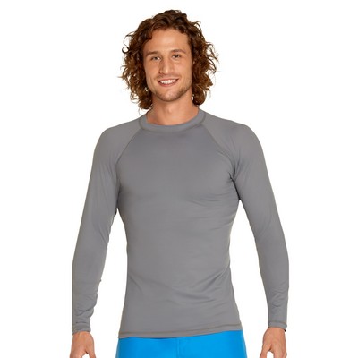 Adult Long Sleeve Rash Guard - Grey