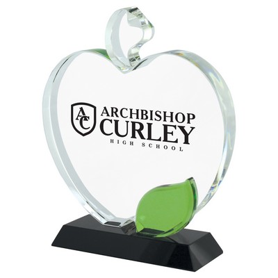 Crystal Green Leaf Apple Award