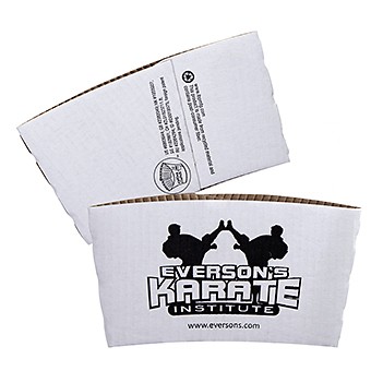 White Coffee Cup Sleeves - Quick Ship