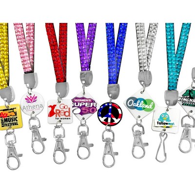 Custom Printed Rhinestone Lanyards