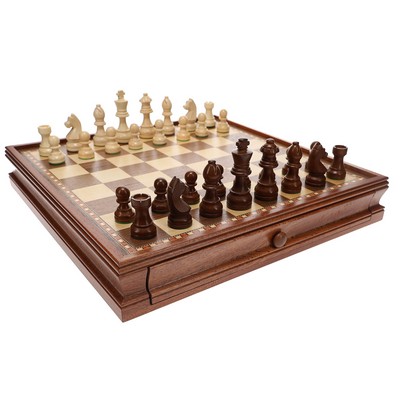 French Staunton Chess & Checkers Set w/ Weighted Pieces