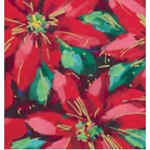 Festive Poinsettias Christmas Gift Wrap (833'x30")