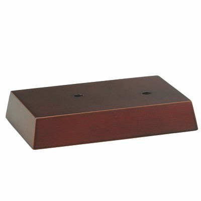 Solid Walnut Finish Trophy Platform Base w/2 Holes (3½" x 5½" x 1")