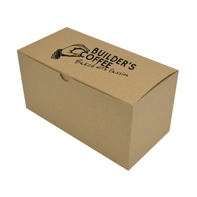 Pinstripe Kraft Giftware Box (9"x4.5"x4.5")