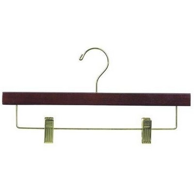 Walnut & Brass Wooden Pant/Skirt Hanger