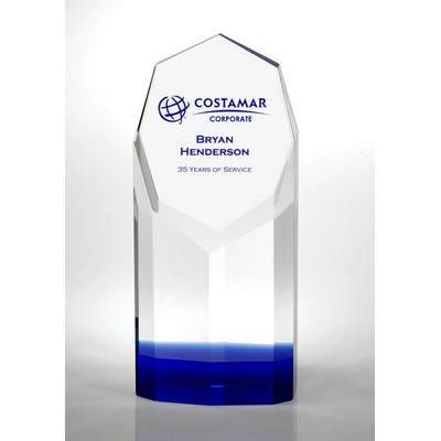 Cerulean Gem Optic Crystal Award (3½"x9")