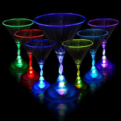 7" Flashing Martini Glass