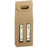 Italian Smooth Kraft Olive Oil & Vinegar 2 Bottle Carrier (4 1/4"x2 1/4"x12")