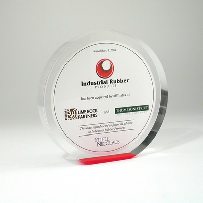 Circle Lucite® Embedment Award (5 1/2" x 1")