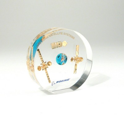 Circle Lucite® Embedment Award (3" x 1")