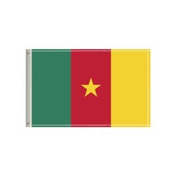 60"W x 36"H National Flag, Cameroon, Double-Sided