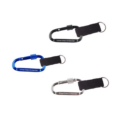 Screw Lock Carabiner w/Strap